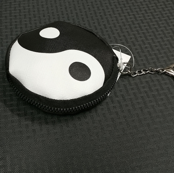 Yin Yang 4" Coin Purse Wallet Keychain ☯ - Picture 10 of 15